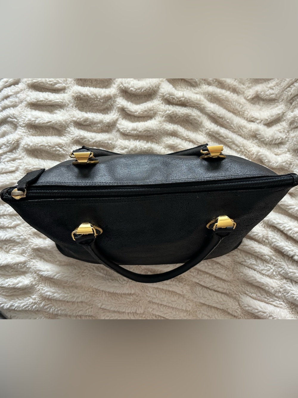 Gianni Versace VTG Black Leather Shoulder Bag w/Medusa Accents, *READ BELOW!* - Picture 3 of 14